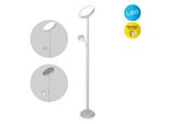 Näve LED Stehlampe "Romis", Weiß, 2, Ø 26Cm H: 180Cm, 1 Stk., Leuchten, Mit Lesearm, Dimmbar Per Drehschalter, LED Warmweiß, H: 180Cm, LED Stehlampe