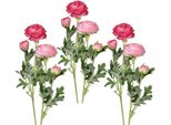 Kunstblume Creativ Green, Rosa, H:40Cm, Kunststoff, Polyester, Kunstpflanzen, 6Er Set