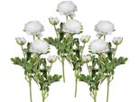 Kunstblume Creativ Green, Weiß, H:40Cm, Kunststoff, Polyester, Kunstpflanzen, 6Er Set