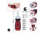KS Tools 1/4" 6 In 1 Mini-Ratschen-Schraubendreher (159.2025)