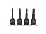 KS Tools 1/2" Kraft-Bit-Stecknuss-Satz, Lang, 4-Teilig (515.1105)