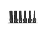 KS Tools 1/2" Kraft-Bit-Stecknuss-Satz, Lang, 6-Teilig (515.1104)