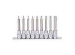 KS Tools 1/2" Chromeplus Bit-Stecknuss-Satz Tx, Lang, 9-Teilig T20-T60 (918.1317)