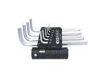KS Tools 3 In 1 Innen6Kant-WinkelstiftschlüSsel-Satz,10-Teilig Lang, Kugelkopf, Zoll (920.2250)