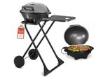 TZS First Austria - Elektrogrill 2in1 - 2400W - Trolley-Grill mit Thermometer - Klappbar