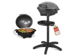 TZS First Austria - Elektrogrill 2in1 - 2400W - Kugelgrill mit Thermometer & Standfuß
