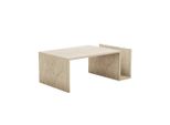 Calicosy Couchtisch, Beige, Holzwerkstoff, 76X5X76 Cm, Wohnzimmer, Wohnzimmertische, Couchtische