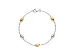 Armband Jobo "Silberarmband", Silber 925, ArmbäNder, Damen, 19Cm, Silber 925 (Sterlingsilber), Armband, 925 Silber Bicolor Vergoldet 19 Cm