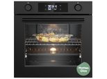 Bomann® Backofen mit mattem Glas | Grill, 3D Heißluft, Ober-/Unterhitze | 50 - 250°C | Einbaubackofen 60cm | 73L | EBO 7913 matt