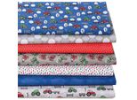 Patchwork- Und Quiltpaket "Traktoren", Blau-Color