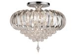 Searchlight Deckenleuchte "Deckenleuchte Sigma, 5-Flammig", Silber (Chrom), 5, Ø 54Cm H: 45Cm, 1 Stk., Leuchten, GlamouröS, Deckenleuchte