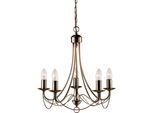 Searchlight Pendelleuchte "Maypole 5Lt Pendelleuchte", Antik, Messingfarben, H: 50Cm, 1 Stk., Leuchten, Pendelleuchte