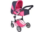 Kombi-Puppenwagen CHIC2000 "Jara, Konfetti", Blau (Konfetti), Puppenwagen, Kinderb:70Cm H:85Cm T:70Cm, Kunststoff, Polyester, Stahl, B:70Cm H:85Cm T:70Cm