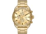 Chronograph Diesel "Spiked", Gold (Goldfarben, Goldfarben), Armbanduhren, Herren, Chronograph, Quarzuhr, Armbanduhr, Herrenuhr, Edelstahlarmband, Analog, Tag
