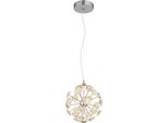 Globo Lighting HäNgeleuchte "Virina", Verchromt, Ø 28Cm H: 150Cm, 1 Stk., Leuchten, HäNgelampe Esszimmer-Leuchte Esstischleuchte Wohnzimmer, HäNgeleuchte