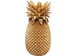 Dekovase Kare Design "Deko Vase Pineapple 50Cm", Gold (Goldfarben), B:23,5Cm H:50Cm T:23,5Cm, Vasen
