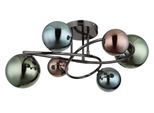 Globo Lighting LED Deckenleuchte "Riha", Grau (Grau Matt), 1 Stk., Leuchten, Deckenlampe, Glas, Wohnzimmer, Esszimmer, LED Deckenleuchte