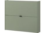 Schuhschrank Germania "Ameca", TaupegrüN, Navarra, Eiche, Nachbildung, B:100Cm H:83Cm T:18Cm, Holzwerkstoff, SchräNke, Schuhschrank