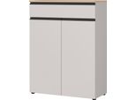 Schuhschrank Germania "Cormano", Beige (Kaschmir, Lindberg, Eiche, Nachbildung), B:90Cm H:120Cm T:41Cm, Holzwerkstoff, SchräNke, Schuhschrank, Breite 90 Cm, Verstellbare BöDen, Soft-Close, Made In Germany