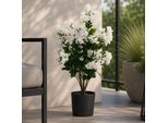 KüNstlicher Flieder MCW-Q87, Kunstflieder Dekopflanze Kunstbaum Kunstpflanze, Outdoor Polyethylen 64X35X35Cm ~ Weiß