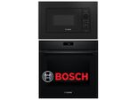 BOSCH Backofen-Mikrowelle-Set 71 Liter Backofen Air Fry Pyrolyse + Einbau Mikrowelle AutoPilot