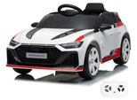 Audi RS6 GT Elektro Kinderfahrzeug 12 V 1 bis 6 Jahre – Limited Edition, Akku-Fahrzeug mit Fernbedienung, EVA-Rädern & 3-Punkt-Gurt – Kinderfahrzeug mit funktionierenden Türen & MP3-Player – Weiß