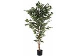 Kunstpflanze Creativ green "Ficus Benjamini", GrüN, B:10Cm H:150Cm, Kunststoff, Polyester, Kunstpflanzen, Kunstpflanze