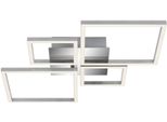 Briloner Leuchten LED Deckenleuchte "3128018 Frame", Weiß, Leuchten, Deckenlampe, 75X47X7,3Cm, Chrom-Alu, 44W, Wohnzimmer, Schlafzimmer, LED Deckenleuchte