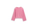 Tom Tailor MäDchen Cropped Strickpullover Mit Fransen, Bunt, Uni, Gr. 140