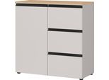 Kommode Germania "Cormano", Kaschmir, Lindberg, Eiche, Nachbildung, B:90Cm H:91Cm T:41Cm, Holzwerkstoff, Sideboards, Kommode, Breite 90 Cm, Verstellbare BöDen, Soft-Close, Made In Germany