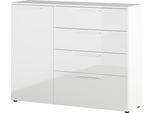 Kommode Germania "Sunnyvale", Weiß, B:135Cm H:107Cm T:40Cm, Sideboards, Kommode, Breite 135 Cm