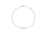 Armband Jobo "Silberarmband Unendlichkeit", Silber 925, Weiß, ArmbäNder, Damen, 19,5Cm, Silber 925 (Sterlingsilber), Armband, 925 Silber Mit 7 Zirkonia 19,5 Cm