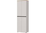 Garderobenschrank Germania "Cormano", Kaschmir, Lindberg, Eiche, Nachbildung, B:59Cm H:194Cm T:41Cm, Holzwerkstoff, SchräNke, Garderobenschrank, Breite 59Cm, Kleiderstange, Verstellbare BöDen, Made In Germany