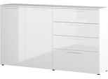 Kommode Germania "Sunnyvale", Weiß, B:186Cm H:107Cm T:40Cm, Sideboards, Kommode, Breite 186 Cm