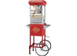 Popcorn Popper Machine with Cart Popcorn Maker 850W 8 Oz 48 Cups Red