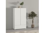 Mehrzweckschrank Otto Home "Metric,Breite 89 Cm, Highboard, Universalschrank, Garderobe", Weiß, B:89Cm H:150Cm T:40Cm, Fsc-Zertifizierter Holzwerkstoff, Melamin, Metall, SchräNke, Mehrzweckschrank, Waescheschrank Mit Viel Stauraum, EinlegeböDen Verstellbar