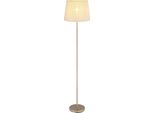 Nowa Stehlampe "Joris", Champagnerfarben, 1, Ø 35Cm H: 151Cm, 1 Stk., Leuchten, Stehleuchte Mit Stoffschirm, FußSchalter, GemüTliches Licht, Stehlampe
