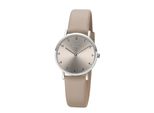 Quarzuhr Regent, Beige (Taupe), Armbanduhren, Damen, Quarzuhr, Armbanduhr, Damenuhr, Lederarmband, Analog