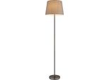 Nowa Stehlampe "Joris", Schwarz, Chrom, 1, Ø 35Cm H: 151Cm, 1 Stk., Leuchten, Stehleuchte Mit Stoffschirm, FußSchalter, GemüTliches Licht, Stehlampe