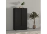 Mehrzweckschrank Otto Home "Metric,Breite 89 Cm, Highboard, Universalschrank, Garderobe", Schwarz, B:89Cm H:150Cm T:40Cm, Fsc-Zertifizierter Holzwerkstoff, Melamin, Metall, SchräNke, Mehrzweckschrank, Waescheschrank Mit Viel Stauraum, EinlegeböDen Verstellbar