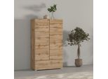 Mehrzweckschrank Otto Home "Metric,Breite 89 Cm, Highboard, Universalschrank, Garderobe", Wotan Eiche, B:89Cm H:150Cm T:40Cm, Fsc-Zertifizierter Holzwerkstoff, Melamin, Metall, SchräNke, Mehrzweckschrank, Waescheschrank Mit Viel Stauraum, EinlegeböDen Verstellbar
