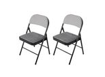 HTI-Living Klappstuhl Wedigo Velvet Grau 2Er-Set
