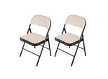 HTI-Living Klappstuhl Wedigo Velvet Beige 2Er-Set