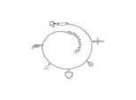 Armband Engelsrufer "Glaube Liebe Hoffnung", Weiß (Silberfarben, Kristallweiß, Weiß, Kristallweiß), ArmbäNder, Damen, 20Cm, Perlen Silber 925 (Sterlingsilber), Perlen, Silber 925 (Sterlingsilber), Armband, Made In Germany - Mit Zirkonia (Synth.) - Mit SüßWasserzuchtperle