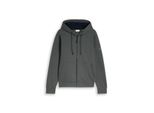 Tom Tailor Herren Basic Hoodie Sweatjacke, GrüN, Uni, Gr. L