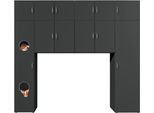 Mehrzweckschrank wimex "Multiraumkonzept", Grafit, B:250Cm H:225Cm T:40Cm, SchräNke, Mehrzweckschrank