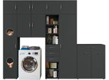 Mehrzweckschrank wimex "Multiraumkonzept", Grafit, B:280Cm H:225Cm T:40Cm, SchräNke, Mehrzweckschrank
