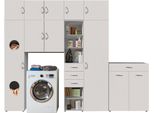 Mehrzweckschrank wimex "Multiraumkonzept", Weiß, B:280Cm H:225Cm T:40Cm, SchräNke, Mehrzweckschrank