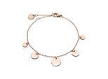 Armband Liebeskind Berlin "Schmuck Geschenk Edelstahl Armkette The Organic Treasure", Rosa (RoséGoldfarben), ArmbäNder, Damen, 21Cm, Edelstahl, Armband