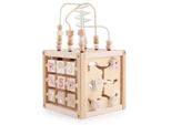 Motorikspiel Motorikwürfel Reh Ella, Natur, Rosa, Holz, Birke, Buche, Schima, 20x40x20 cm, female, Spielzeug, Kinderspielzeug, Konstruktionsspielzeug